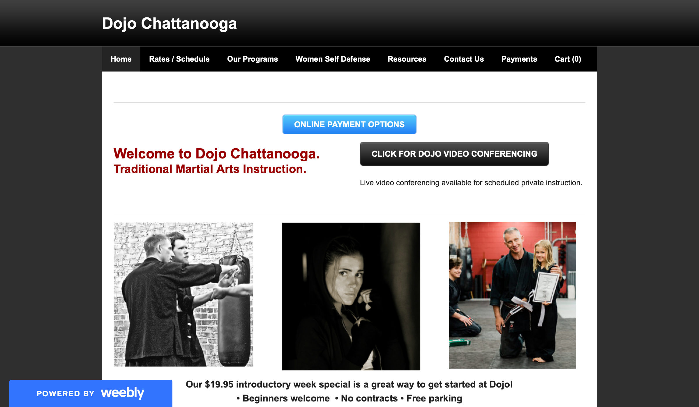 Current Dojo Chattanooga website